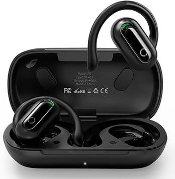 Photo 1 of NAGFAK Open Ear Headphones Bluetooth 5.3 Wireless Earbuds, True Open Ear Earbuds with Rotatable Earhooks, 55Hrs Playtime, IPX7 Waterproof Deep Bass Earphones for Sports, Workouts, Running
