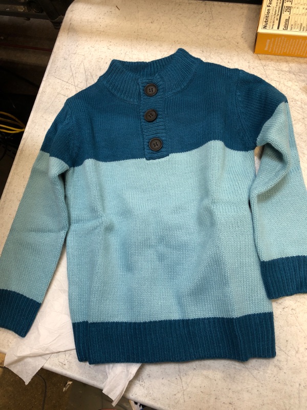 Photo 1 of boys knit sweater -blue
size- 100