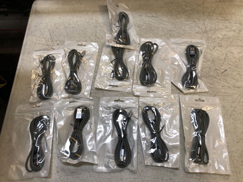 Photo 1 of lightning chargers- for iphone - bag lot- 11 pcs 