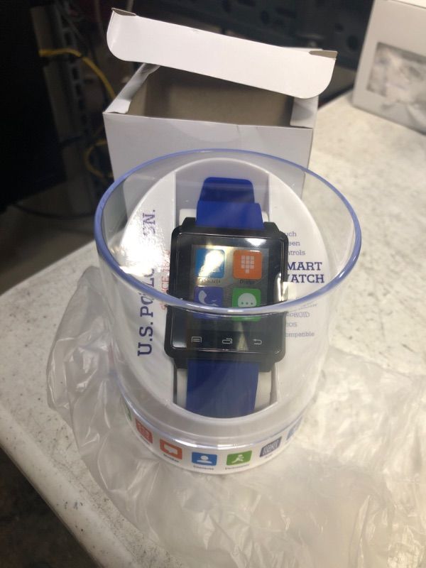 Photo 1 of U.S. Polo Association Adult Unisex Smart Watch in Black and Blue - US9701BU
