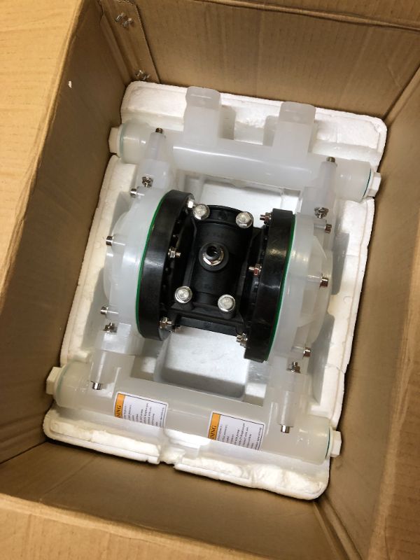 Photo 1 of Air Operated Double Diaphragm Pump, 12 GPM Dual Diaphragm Air Pump Pneumatic Waste Oil Transfer Pump for Chemical, 1/2 Inch Inlet/Outlet