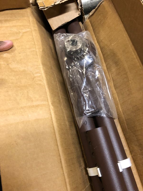 Photo 1 of Tension Shower Curtain, Spring Shower Tension Curtain Rod, Closet Rod, for Windows or Shower, Rust Resistant Easy to Install, Umimile (Brown, 51-126”) Brown 51-126”