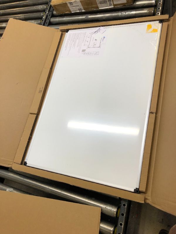 Photo 2 of XBoard Magnetic Dry Erase Board/Whiteboard, 36 X 24 Inches, Double Sided White Board,1 Dry Eraser & 3 Dry Erase Markers & 4 Push Pin Magnets 36" x 24"