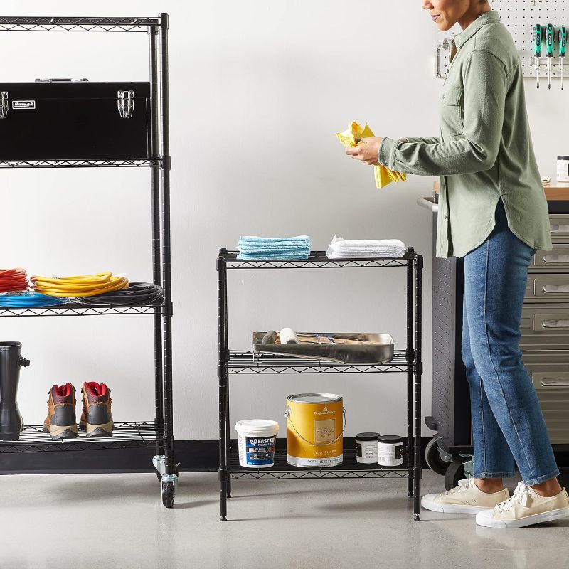 Photo 1 of 3 TIER BLACK STEEL SHELF