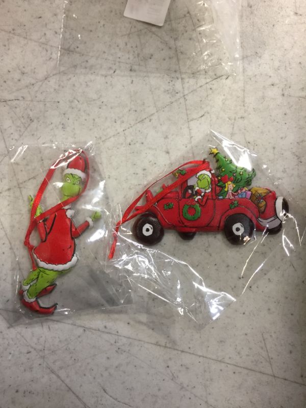 Photo 1 of 2 Pcs Christmas Decorations Christmas Tree Hanging Ornaments - How The Green Monster Stole Christmas Funny Stole Christmas Tree Resin Pendant Ornaments Decor 
