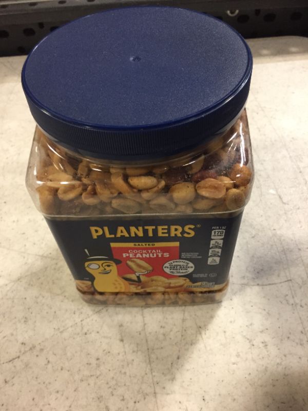 Photo 1 of  PLANTERS Cocktail Peanuts, Salted Cocktail Peanuts, 2lb 3oz- BEST BY 10/2023
