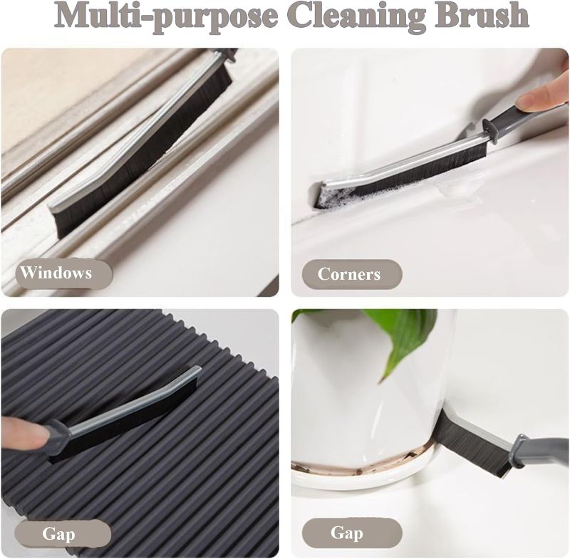 Photo 1 of 3 PCS Hard-Bristled Crevice Cleaning Brush, Gap Cleaning Brush Hand-held Crevice Cleaning Tool, Crevice Gap Cleaning Brush Tool, All-Around Cleaning Tool for Blind, Baseboard, Fan, Kitchens
