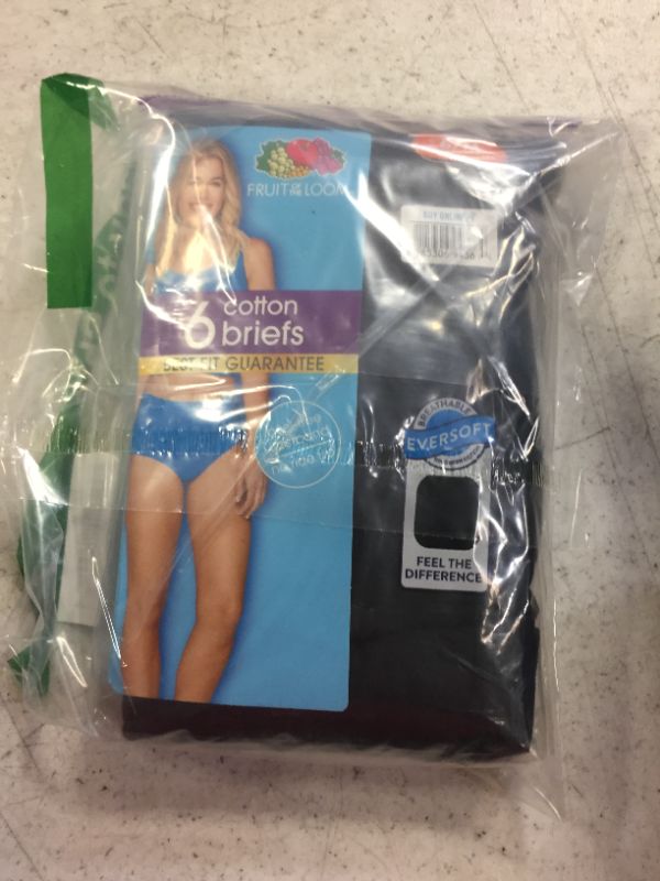 Photo 2 of Fruit of the Loom Women's 6pk Cotton Briefs - Black 6- SIZE 6/M