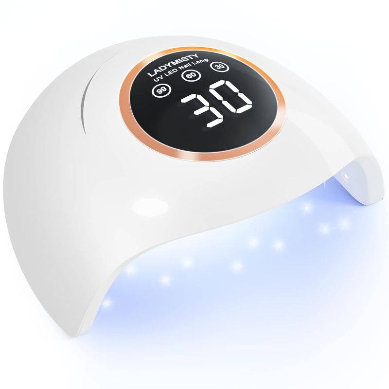 Photo 1 of 72W UV LED Nail Lamp Light Dryer for Nails Gel Polish with 18 Beads 3 Timer Setting & LCD Touch Display Screen, Auto Sensor, Professional Nails, White…