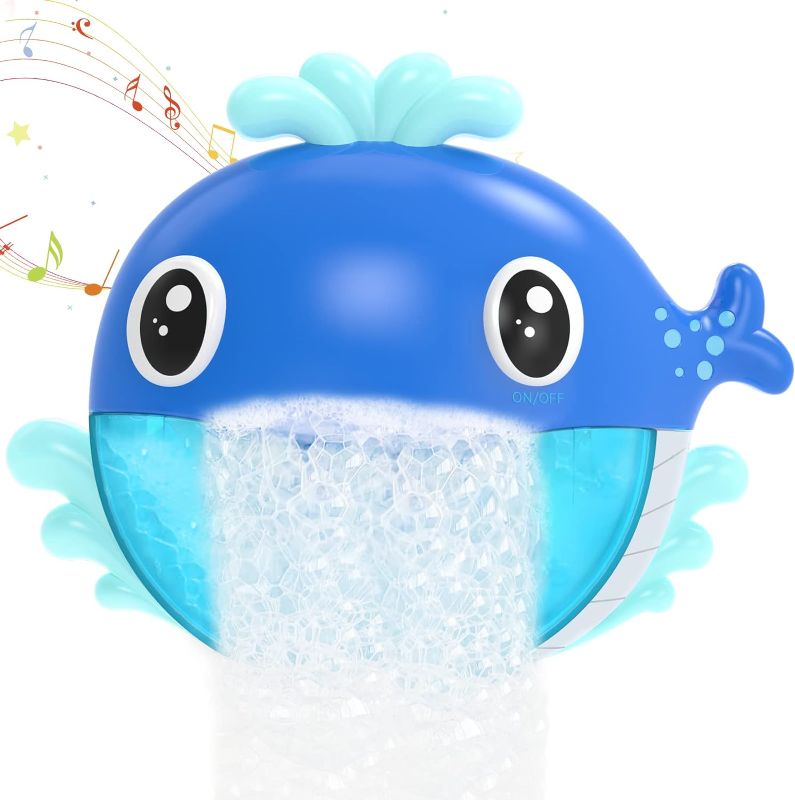 Photo 1 of Bath Toys, Bath Bubble Maker, Bathtub Bubble Machine Whale, Bath Time Toys for Toddlers, 1000+ Bubbles Per Minute, 12 Children’s Songs, Baby Shower Toy, Gift for Kid Boy Girl