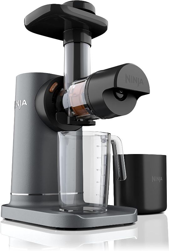 Photo 1 of Ninja JC151 NeverClog Cold Press Juicer, Powerful Slow Juicer with Total Pulp Control, Countertop, Electric, 2 Pulp Functions, Dishwasher Safe, 2nd Generation, Charcoal (Renewed) 