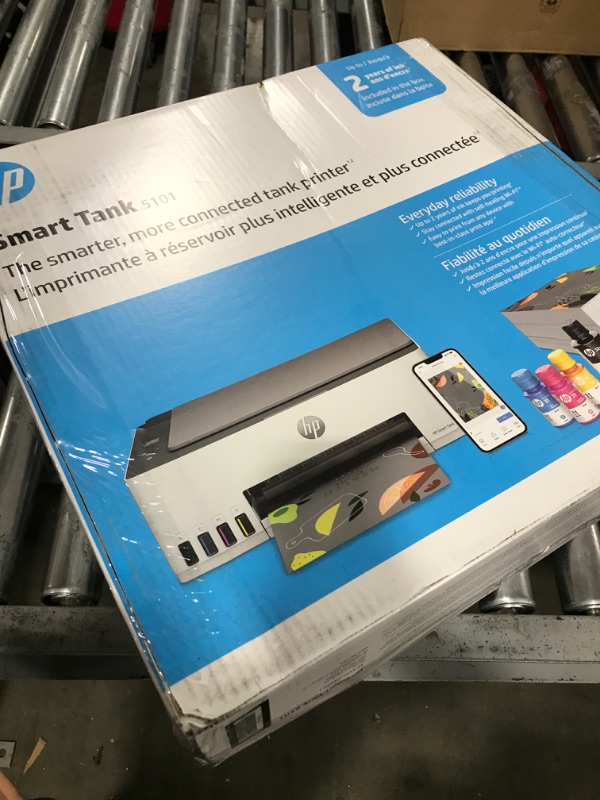 Photo 3 of HP Smart -Tank 5101 Wireless Cartridge all in one printer, mobile print, scan, copy (1F3Y0A) , White