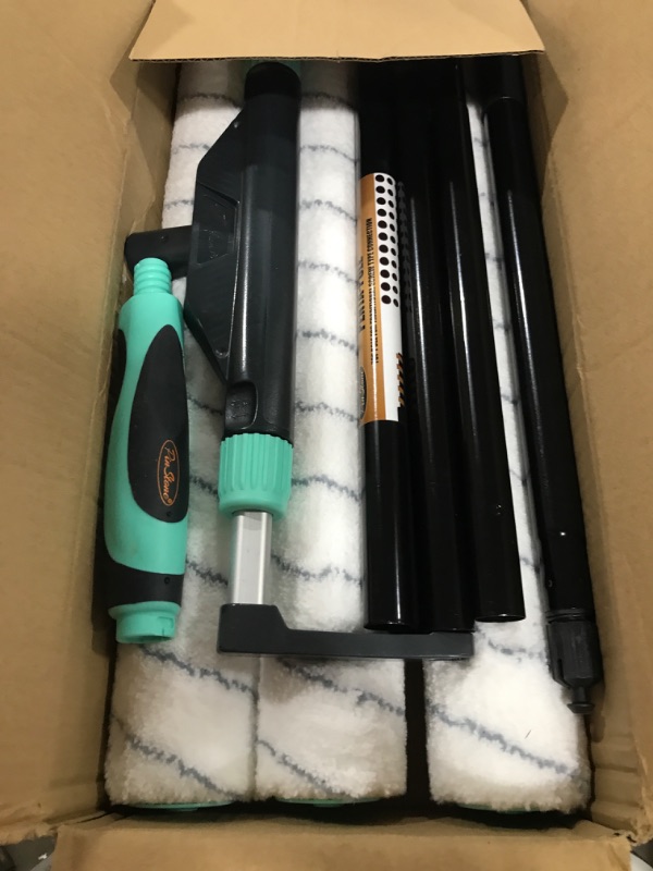 Photo 1 of 10Pcs PinStone Large Paint Roller Kit,12"-18" Adjustable Roller Frame,Ergonomic Handle,1-5 Ft Adjustable Steel Extension Poles,3 pcs 18" Nylon Roller Covers,Walls,Ceiling,Floors,Indoor,Outdoor Use