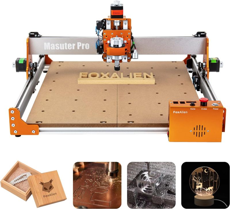 Photo 1 of FoxAlien Masuter Pro CNC Router Machine, Upgraded 3-Axis Engraving All-Metal Milling Machine for Wood Acrylic MDF Nylon Carving Cutting