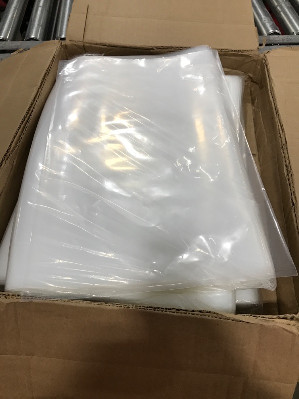 Photo 2 of 100 CT 12x18 inches 1.1 Mil Clear Plastic Flat Open Poly Bags Great for Food Storage, Seafood, Cotton Candy and More (12 x 18 inches)