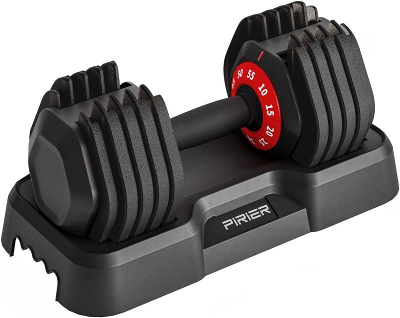 Photo 1 of Adjustable Dumbbells 55LB Dumbbell Weight, 10-in-1 Free Weight with Anti-Slip Metal Handle for Home Gym Exercise Equipment
