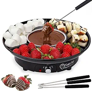 Photo 1 of Dippin' Delights Premium Fondue Pot Electric Set - Perfect Chocolate Fondue Set for Parties, Gifting, and Date Night -Easy to Use & Clean - Detachable Tray w/4 Roasting Forks - Electric Fondue Pot Set
200+ bought in past month