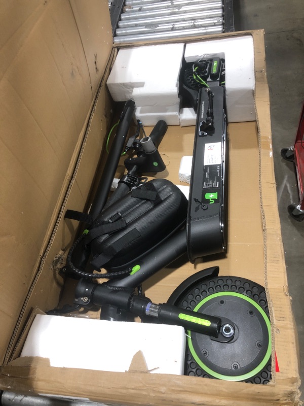 Photo 2 of isinwheel S9MAX Electric Scooter, 500W Motor E-Scooter, 10" Solid Tires, 22 Miles Range, 22 Mph Portable Folding Commuter Electric Scooter for Adults, Dual Suspension & Braking, App(Optional Seat) FOR PARTS ONLY