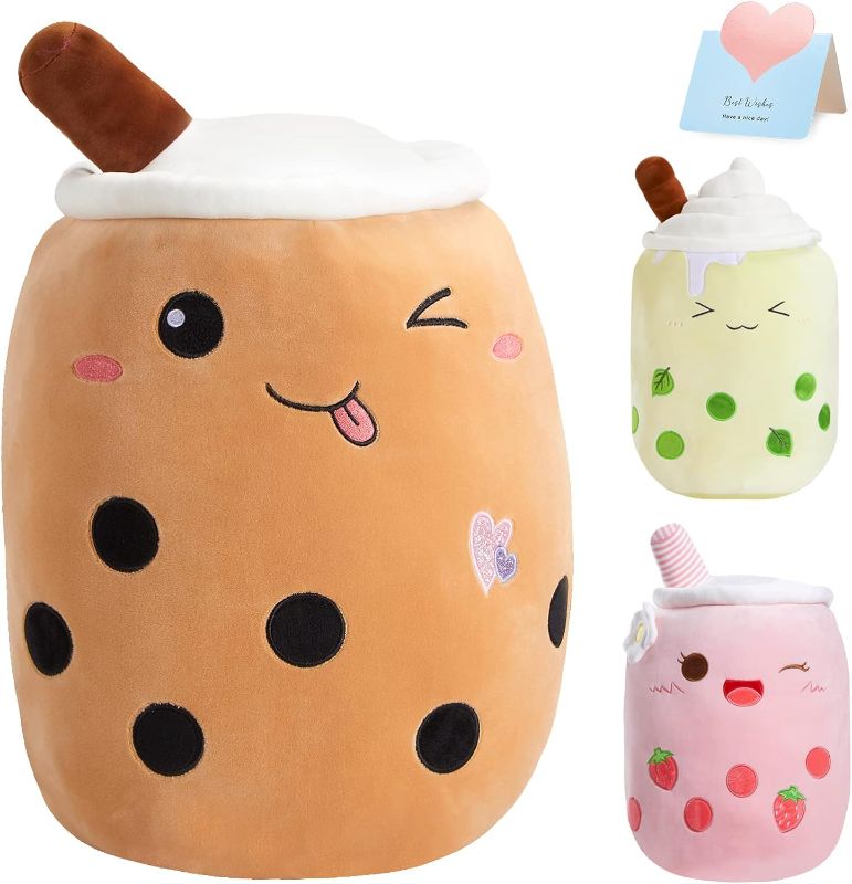 Photo 1 of Athoinsu Cute Boba Tea Plush Pillow 20'' Giant Kawaii Stuffed Bubble Animal Toy Birthday Christmas Holiday Valentines Gifts for Kids, Girls, Boys
