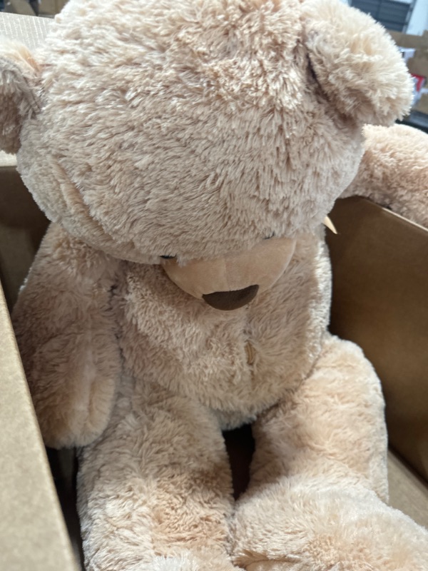 Photo 1 of MorisMos Teddy Bear Stuffed Animal 41”,Giant Teddy Bear Plush with 4 Baby Bears in Belly,Big Teddy Bear for Girlfriend,Kids on Baby Shower,Birthday,Valentine's Day,Christmas,Children's Day,Blue,Pink Brown Bear with 4 Babies