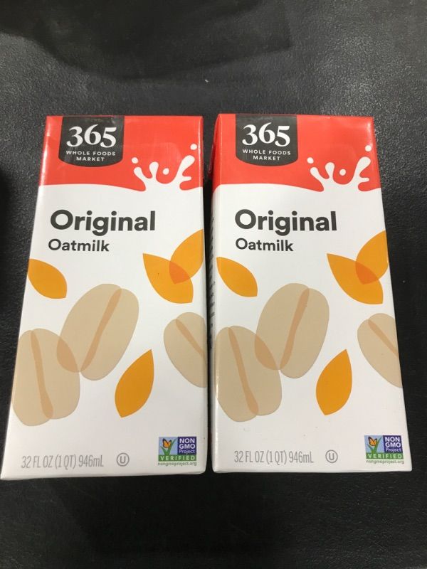Photo 1 of 2 Pack 365 by Whole Foods Market, Original Oatmilk, 32 Fl Oz EXP 7-22-24