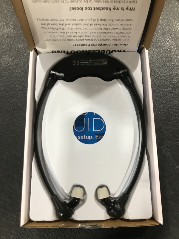 Photo 2 of TV Ears Wireless Headset System - Analog Wireless Headset for TV - Ideal for Seniors & those with Hearing Impairments - Plug N' Play RF Transmitter Headphones with TV Earbuds - Compatible with All TVs
