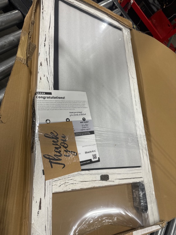 Photo 1 of Rustic Vintage Wooden Whitewashed Magnetic A-Frame Chalkboard / Sidewalk Chalkboard Sign / Large 40" x 20" Sturdy Sandwich Board / A Frame Restaurant Message Board Display (Classic) 2- Whitewashed 20" x 40" Classic