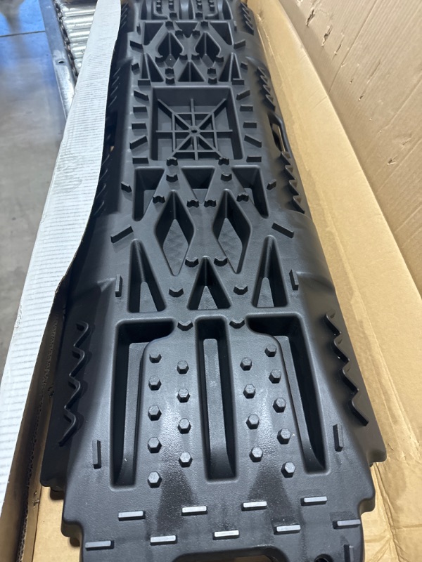 Photo 2 of BUNKER INDUST Offroad Traction Boards with Jack Lift Base, Mud Sand Tracks Snow Tire Traction Mat Recovery Ramp for 4X4 Jeep Truck SUV ATV UTV Pair Black Traction Pads Black Traction Tracks with Jack Base