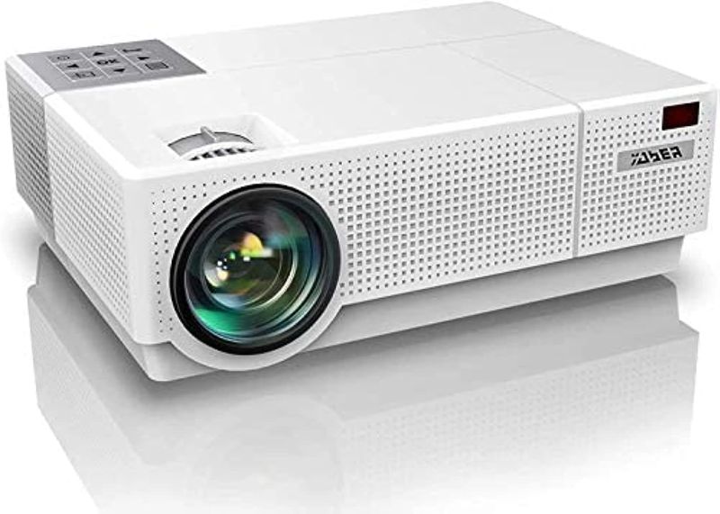 Photo 1 of FOR PARTS ONLY 5G WiFi Bluetooth Projector, YABER Native 1080P Outdoor Movie Projector with 350" Display, 18000L Home Theater Video Projector Support 4K ,4P/4D Keystone, Zoom, for Android/iOS/Phone/HDMI/PS5?Orange?
