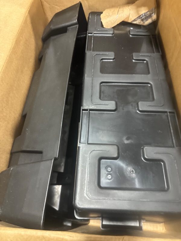 Photo 2 of Camco Heavy Duty Double Battery Box with Straps and Hardware - Group GC2 | Safely Stores RV, Automotive, and Marine Batteries | Measures Inside 21-1/2" x 7-3/8" x 11-3/16" | (55375) Frustration Free Packaging Double Battery Box