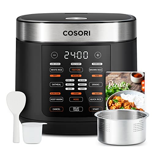 Photo 1 of COSORI Rice Cooker Large Maker 10 Cup Uncooked 18 Functions, Japanese Style Fuzzy Logic Micom Technology, Texture Optional, 50 Recipes, Stainless Stee
