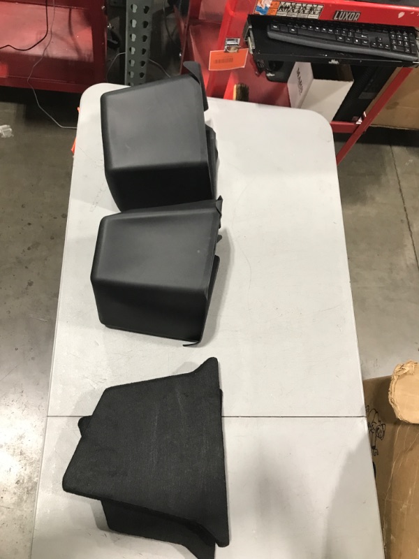 Photo 1 of  Tesla Model Y Rear Trunk Organizer Storage Bins Side Boxes with Carpeted Lid Tesla Interior Accessories for Model Y 5-Seater 2020-2024