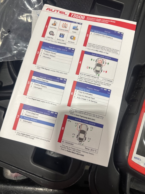 Photo 5 of Autel MaxiTPMS TS508WF TPMS Relearn Tool, 2024 WiFi Ver. of TS508 TS501 TS408, Activate/Relearn/Diagnosis All Sensors, Program Autel MX-Sensor (315/433MHz), Read/Clear TPMS DTCs Quick & Advance Mode