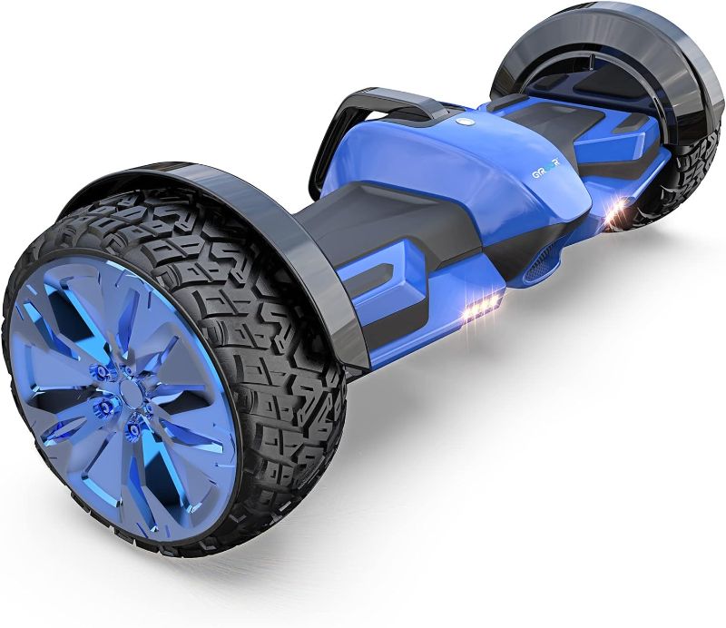 Photo 1 of Gyroor 8.5" Off Road All Terrain Hoverboards, 10mph Speed & Max 12.5 Miles by 700W Motor, F1 Fastest Racing Hoverboard for Adults with Bluetooth Speaker & LED Lights, Hoverboard for Kids Ages 6-12
