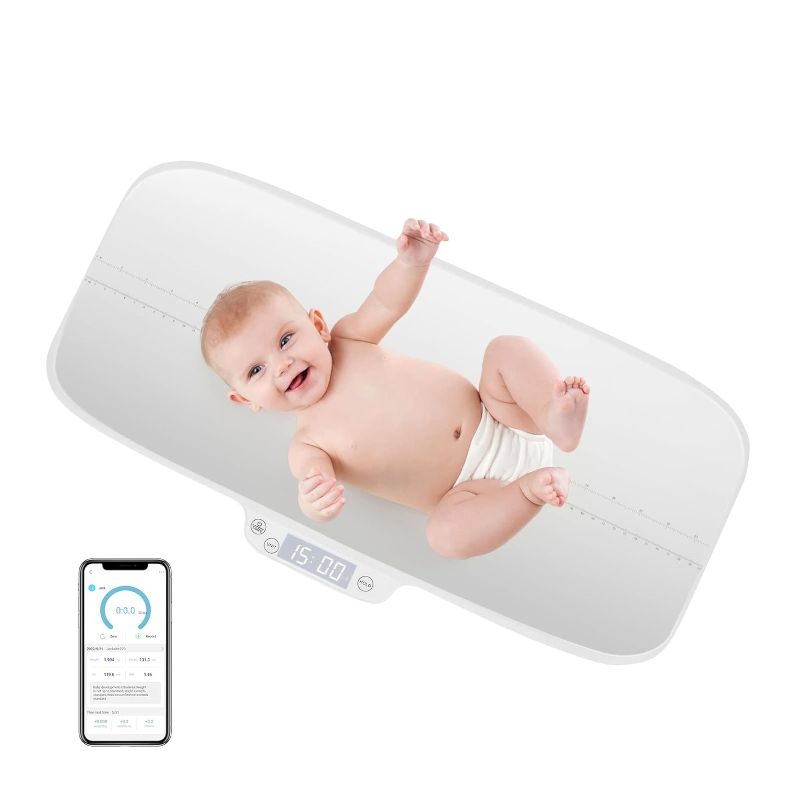 Photo 1 of BABY JOY Baby Scale, Multifunctional Pet Scale with Digital LED Display, 4 Weighing Modes, Curved Tray, Rubber Feet, Weighing Scale for Newborn, Animals, High Precision at 0.1oz, Max Weight 66lbs
