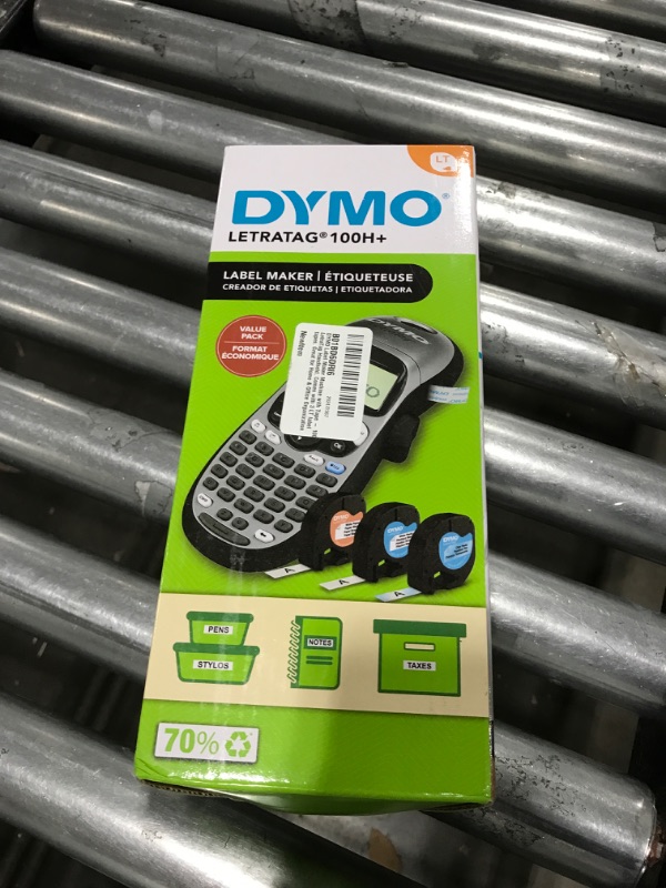 Photo 3 of DYMO Label Maker with 3 Bonus Labeling Tapes | LetraTag 100H Handheld Label Maker & LT Label Tapes, Easy-to-Use, Great for Home & Office Organization
