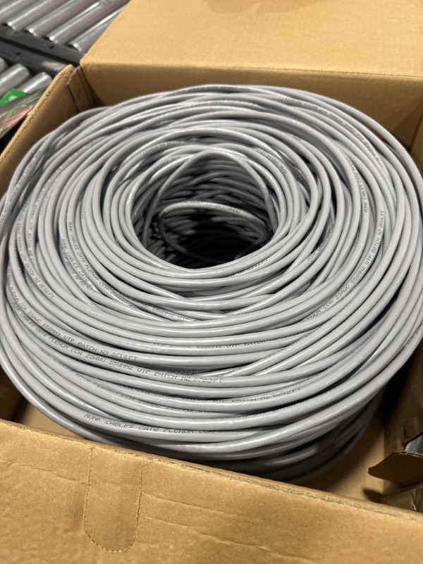 Photo 2 of MONK CABLES | CAT6 Plenum (CMP) 1000ft Ethernet Cable | UTP, 23AWG, 550MHz | DSX-8000 Fluke Test Certified | Most Certified Cable of The Whole Market (Grey)