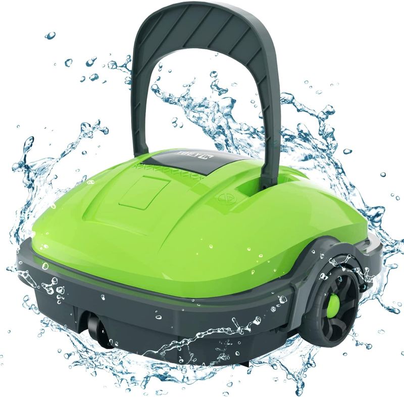 Photo 1 of WYBOT Cordless Robotic Pool Cleaner, Automatic Pool Vacuum, Powerful Suction, Dual-Motor, for Above/In Ground Flat Pool Up to 525 Sq.Ft -Osprey200 (Green)
