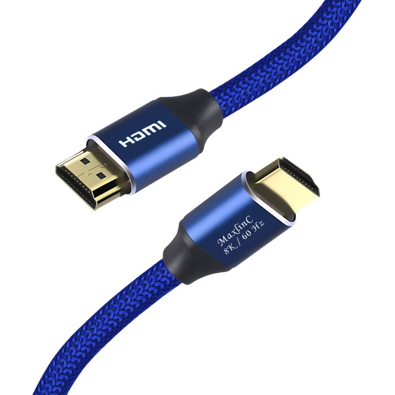 Photo 1 of High Speed 8K HDMI Cable 2.1, 6 ft, Blue Gaming HDMI Cords, 48Gbps 28AWG, Supports 3D HDR eARC HDCP 2.2 2.3, 4K120, 8K60, Compatible with Apple TV Ethernet Dolby Vision Roku Xbox PS5 6FT Blue