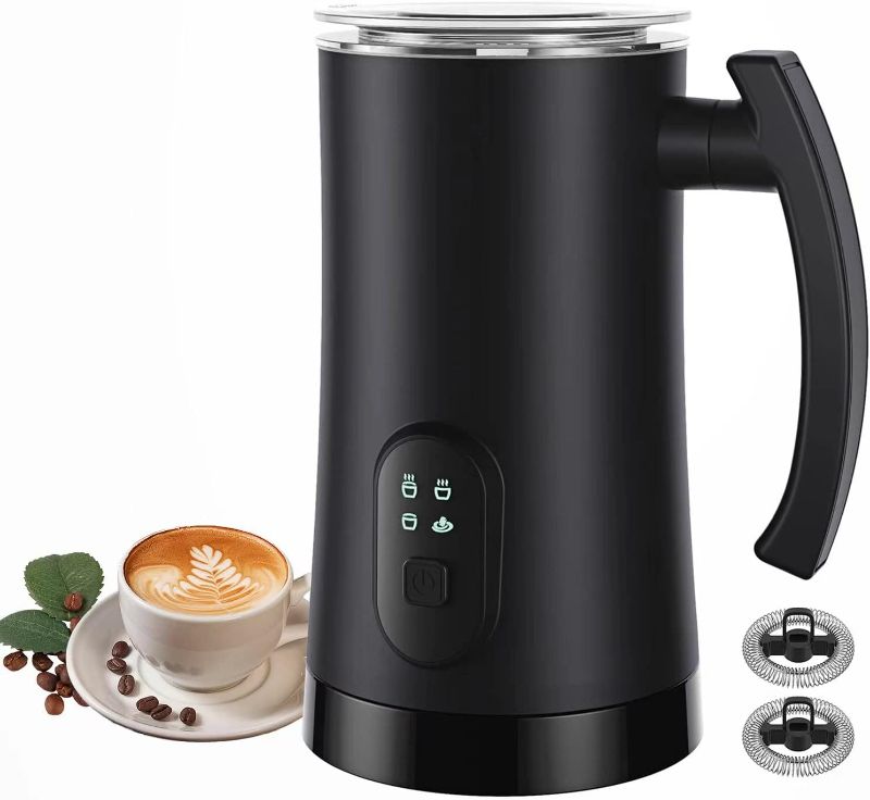 Photo 1 of Electric Milk Frother, 4 in 1 Milk Steamer,11.8oz/350ml Automatic Warm and Cold Foam Maker for Coffee,Latte, Cappuccino, Macchiato, Hot Chocolate
