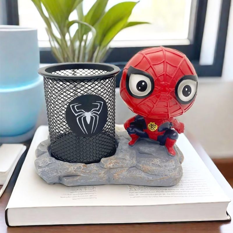 Photo 1 of Cute Desk Accessories Cute Pen Holder, Spider Pen Organizer Office Desk Decor for Man Creative Gifts Flying Eaves Posture Design
