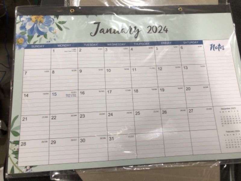 Photo 1 of 2024 Desk Calendar - 12 Months Desk Calendar 2024, 16.8" x 12", JANUARY - DECEMBER 2024, Desk Calendar 2024, Large Ruled Blocks for Planning, 2024...
