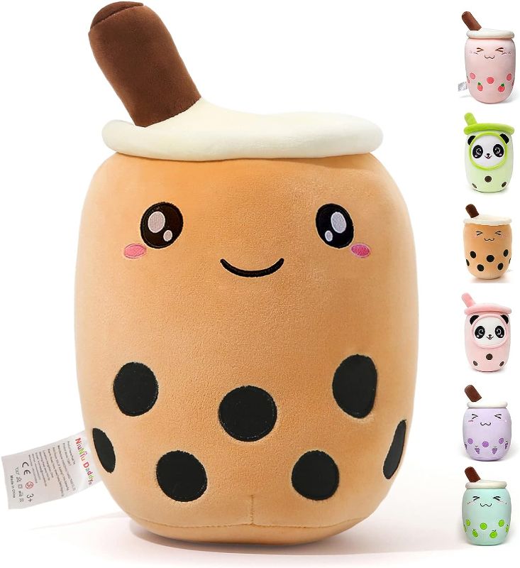 Photo 1 of Niuniu Daddy Boba Plush 13.7in Large Kawaii Plushies Bubble Tea Cute Squishy Pillow Soft Brown Milk Tea Stuffed Animal for Kids/Girls/Boys
