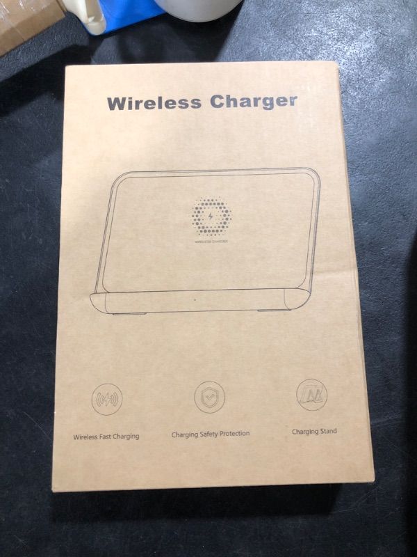 Photo 2 of QIBOX Wireless Charger for FIRE HD 10 Plus, Foldable Wireless Charging Station, Fast Charging Stand Dock ???? Compatible with FIRE HD 10 Plus (11th Generation), Not for Other Models