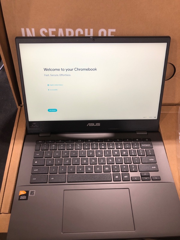 Photo 3 of ASUS Chromebook CM14 Laptop, 14" HD Anti-Glare Display (1366x768), MediaTek Kompanio 520, 4GB RAM, 64GB eMMC, ChromeOS, Gray, CM1402CM2A-DS44, Gravity Grey
