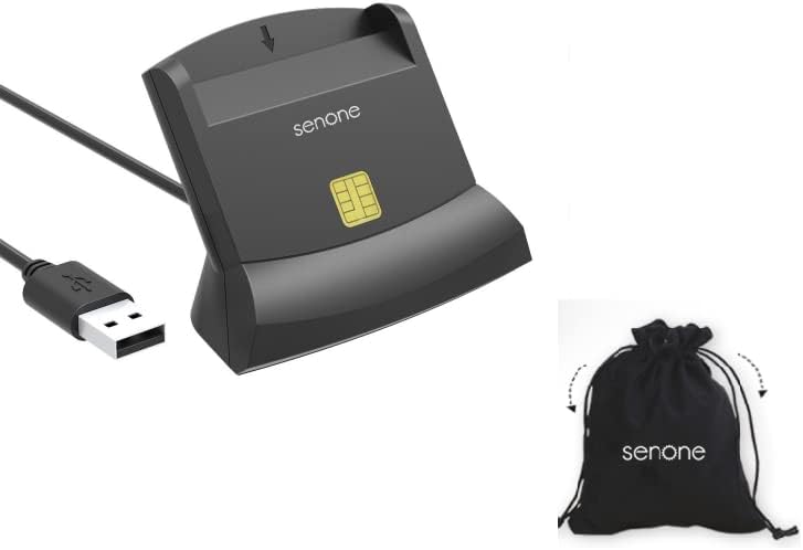 Photo 1 of SENONE CAC Reader,DOD Military USB Common Access CAC Smart Card Reader, Compatible with Mac OS, Win (Black)
