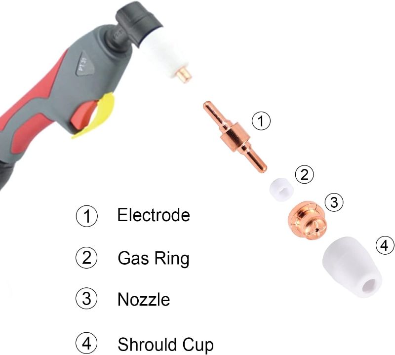 Photo 1 of 65pcs PT-31 Plasma Cutting Consumables Standard Fit Esab CUT-40 CUT-50D CT-312