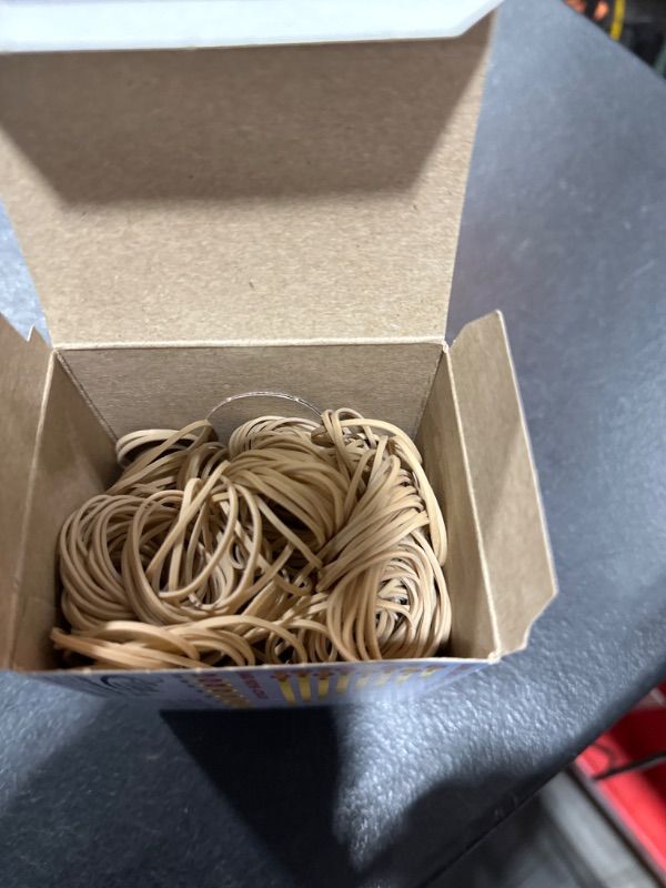 Photo 2 of Alliance Rubber 26629 Advantage Rubber Bands Size #62, 1/4 lb Box Contains Approx. 112 Bands (2 1/2" x 1/4", Natural Crepe) 1/4 Pound 2/12 x 1/4 inches