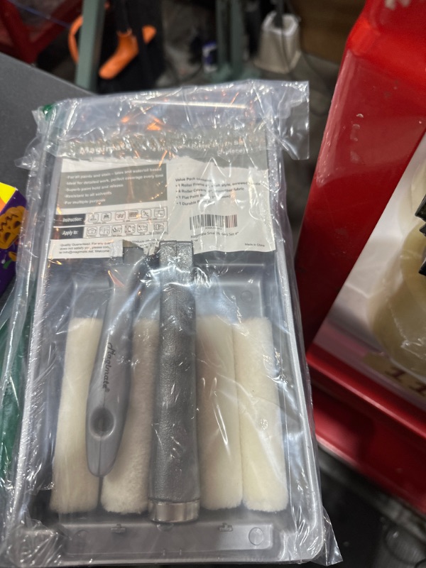 Photo 1 of Magimate Small Paint Roller Set with Short Nap Roller Covers, 2 inch Paint Brush and Mini Paint Tray for Household Painting Touch-ups, Cabinet and Craft – 4 inch Paint Roller Kit (7-PK)