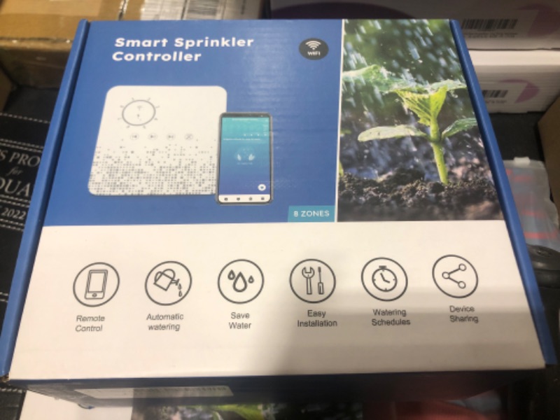 Photo 1 of Imolaza Smart Sprinkler Controller Evapotranspiration Master: 8 Zones WiFi Irrigation Controller with Automated Watering and App Control, Save Water Through Rain, Freeze, Wind and Saturation Skip